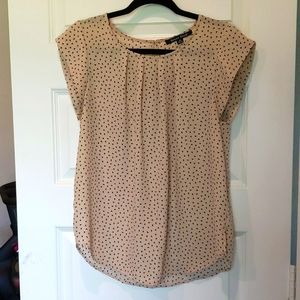 Sweet Rain Cream Blouse with Black Triangle Print